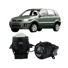 Противотуманные LED линзы Ford Fusion 2002-2012 А1 90W с СТГ бело-желтые / противотуманные фары Форд Фьюжн (2 шт.)