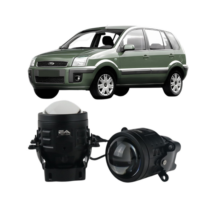 Протитуманні LED лінзи Ford Fusion 2002-2012 А1 90W з СТГ біло-жовті / протитуманні фари Форд Ф'южн (2 шт.)
