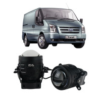 Противотуманные LED линзы Ford Transit 2006-2014 А1 90W с СТГ бело-желтые / противотуманные фары Форд Транзит (2 шт.)