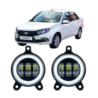 Протитуманні LED фари Lada Granta 2011-2018 30W біле світло СТГ з ДХО та повторювачем повороту JR-W-3 / Лада Гранта (2 шт.)