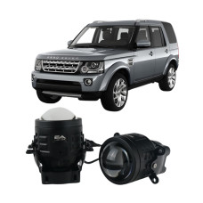 Противотуманные LED линзы Land Rover Discovery 4 2009-2016 А1 90W с СТГ бело-желтые / противотуманные фары Ленд Ровер Дискавери (2 шт.)