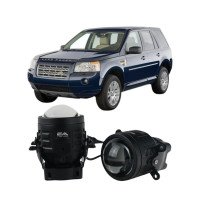 Противотуманные LED линзы Land Rover Freelander 2 2006-2014 А1 90W с СТГ бело-желтые / противотуманные фары Ленд Ровер Фрилендер (2 шт.)