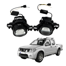 ПТФ LED лінзи Nissan Navara D40 2005-2015 протитуманні фари 90W біло-жовті СТГ A1 (2 шт.)