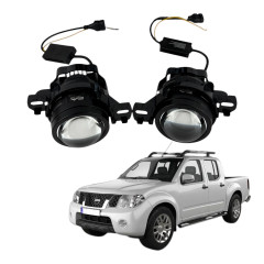 ПТФ LED лінзи Nissan Navara D40 2005-2015 протитуманні фари 90W біло-жовті СТГ A1 (2 шт.)