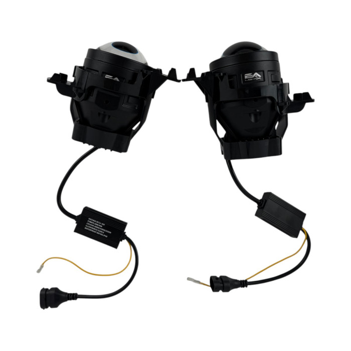 ПТФ LED линзы Nissan Qashqai J10 2007-2013 противотуманные фары 90W бело-желтые СТГ A1 (2 шт.)