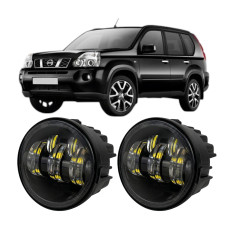 Противотуманные LED фары Nissan X-Trail T31 2007-2014 90мм 50W 12-24V белый свет СТГ JR-W-17 / Ниссан Икс-Трейл (2 шт.)