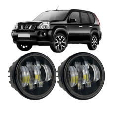 Противотуманные LED фары Nissan X-Trail T31 2007-2014 90мм 70W 12-24V белый свет СТГ JR-W-17 / Ниссан Икс-Трейл (2 шт.)