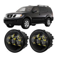 Противотуманные LED фары Nissan Pathfinder R51 2005-2014 90мм 50W 12-24V белый свет СТГ JR-W-17 / Ниссан Патфайндер (2 шт.)