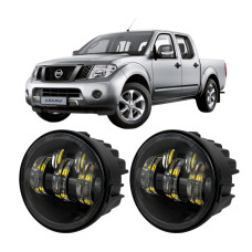 Противотуманные LED фары Nissan Navara D40 2005-2015 90мм 50W 12-24V белый свет СТГ JR-W-17 / Ниссан Навара (2 шт.)