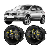 Противотуманные LED фары Nissan Qashqai J10 2006-2013 90мм 50W 12-24V белый свет СТГ JR-W-17 / Ниссан Кашкай (2 шт.)
