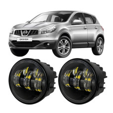 Противотуманные LED фары Nissan Qashqai J10 2006-2013 90мм 50W 12-24V белый свет СТГ JR-W-17 / Ниссан Кашкай (2 шт.)
