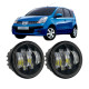 Противотуманные LED фары Nissan Note E11 2006-2013 90мм 70W 12-24V белый свет СТГ JR-W-17 / Ниссан Ноут (2 шт.)