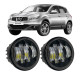 Противотуманные LED фары Nissan Qashqai J10 2006-2013 90мм 70W 12-24V белый свет СТГ JR-W-17 / Ниссан Кашкай (2 шт.)