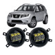 Противотуманные LED фары Nissan Terrano D10 2014-2022 90мм 30W белый свет СТГ JR-W-6 / Ниссан Террано (2 шт.)