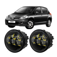 Противотуманные LED фары Nissan Tiida C11 2004-2014 90мм 50W 12-24V белый свет СТГ JR-W-17 / Ниссан Тиида (2 шт.)