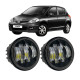 Противотуманные LED фары Nissan Tiida C11 2004-2014 90мм 70W 12-24V белый свет СТГ JR-W-17 / Ниссан Тиида (2 шт.)