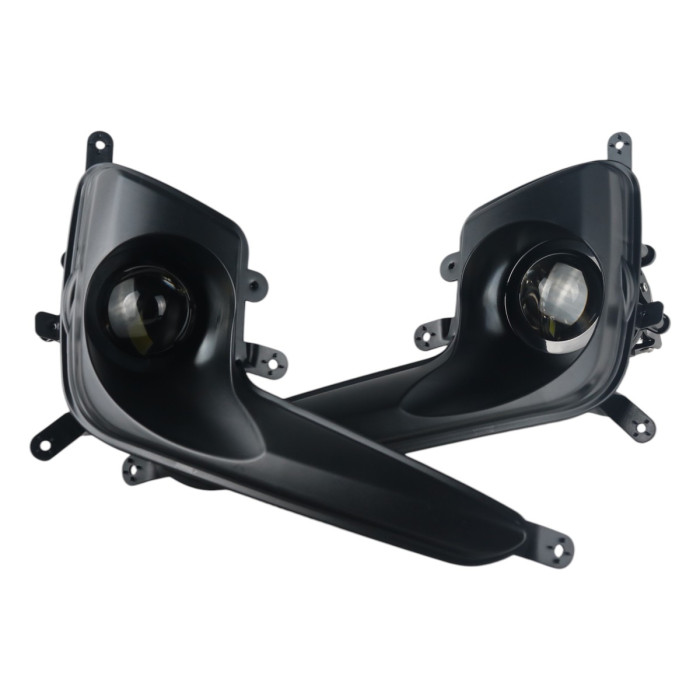 Противотуманные BI-LED линзы Kia Rio 3 2011-2015 дорестайлинг 100W 6000K ближний и дальний свет EA Light X / Кио Рио (комплект 2 шт.)