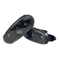 Лінзовані LED Протитуманні фари Daewoo Lanos / Sens (Ланос) Ближнє + Далеке світло 50W Світлодіодні ПТФ Light X комплект