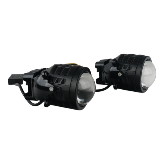 Противотуманные LED линзы А1 90W с СТГ бело-желтые / противотуманные фары 90мм (2 шт.)
