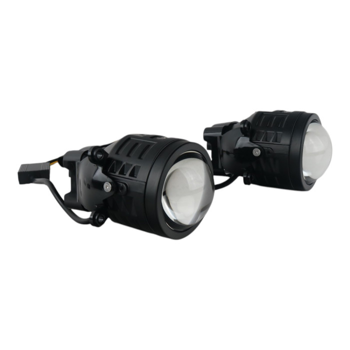Противотуманные LED линзы А1 90W с СТГ бело-желтые / противотуманные фары 90мм (2 шт.)
