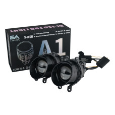 Противотуманные линзы Toyota с азотной капсулой 100W 8000Lm 6000K 4 уши крепления, вакуумная сборка