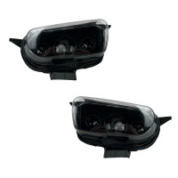 Светодиодные противотуманные фары (ПТФ) LED с ДХО для VW T4 Transporter, 3 линзы 60W + DRL 14W (Комплект 2 шт.)