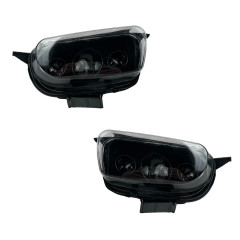 Світлодіодні протитуманні фари (ПТФ) LED з ДХО для VW T4 Transporter, 3 лінзи 60W + DRL 14W (Комплект 2 шт.)