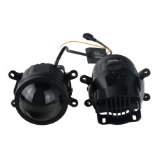 Противотуманные LED линзы Peugeot 307 2005-2008 А1 90W с СТГ бело-желтые / противотуманные фары Пежо 307 (2 шт.)