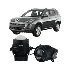 Протитуманні LED лінзи Peugeot 4007 2007-2012 А1 90W з СТГ біло-жовті / протитуманні фари Пежо 4007 (2 шт.)