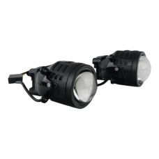 Противотуманные LED линзы Peugeot Partner 2008-2015 А1 90W с СТГ бело-желтые / противотуманные фары Пежо Партнер (2 шт.)
