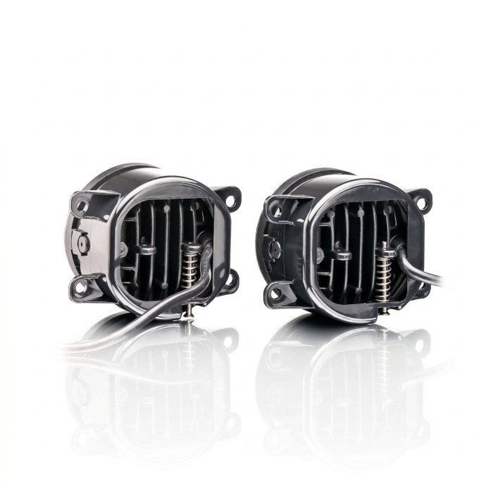 LED ПТФ фари Renault Sandero 1 2008-2013 протитуманні 90мм 30W 12-24V з ДХО габарит ангельські очки СТГ / Рено Сандеро 1 (2 шт.)