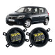 Противотуманные LED фары Renault Sandero 2008-2014 90мм 30W белый свет СТГ JR-W-6 / Рено Сандеро (2 шт.)