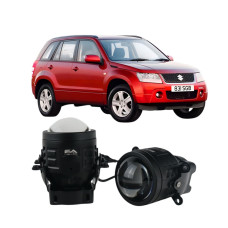Противотуманные LED линзы Suzuki Grand Vitara 2005-2015 А1 90W с СТГ бело-желтые / противотуманные фары Сузуки Гранд Витара (2 шт.)