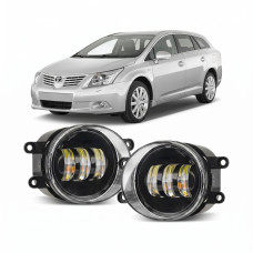 Противотуманные LED фары Toyota Avensis T27 2009-2015 JR-W-13 50W 3 линзы с СТГ / Тойота Авенсис (2 шт.)