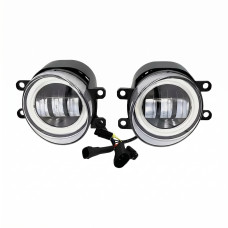 Противотуманные LED фары Toyota Camry 40 2006-2011 JR-W-13 30W с ДХО габарит ангельские глазки СТГ / Тойота Кемри 40 (2 шт.)