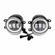 Протитуманні LED фари Toyota Camry 40 2006-2011 JR-W-13 30W з ДХО габарит ангельські очки СТГ / Тойота Кемрі 40 (2 шт.)