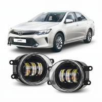 Протитуманні LED фари Toyota Camry 55 2014-2017 рестайлінг JR-W-13 50W 3 линзи з СТГ / Тойота Кемрі 55 (2 шт.)
