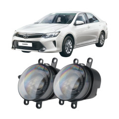 Протитуманні LED фари Toyota Camry 55 2014-2017 рестайлінг JR-W-13 Лінза 50W з СТГ / Тойота Кемрі 55 (2 шт.)