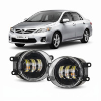 Протитуманні LED фари Toyota Corolla E150 2006-2013 JR-W-13 50W 3 лінзи з СТГ / Тойота Королла (2 шт.)