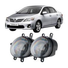 Противотуманные LED фары Toyota Corolla E150 2006-2013 JR-W-13 Линза 50W с СТГ / Тойота Королла (2 шт.)