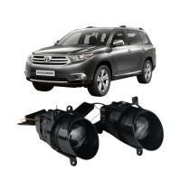 Протитуманні LED лінзи Toyota Highlander 2013-2024 А1 90W з СТГ біло-жовті / протитуманні фари Тойота Хайлендер (2 шт.)