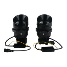 Противотуманные LED линзы Toyota RAV4 2013-2024 А1 90W с СТГ бело-желтые / противотуманные фары Тойота Рав 4 (2 шт.)