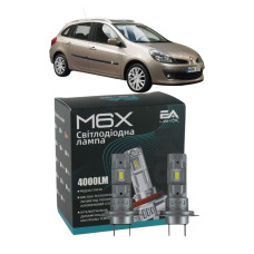 LED лампи Renault Clio Grandtour 2008- H7 M6X ближнє світло (4000Lm 5500K) / Рено Кліо Грандтур (комплект 2 шт.)