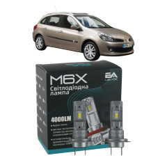 LED лампи Renault Clio Grandtour 2008- H7 M6X ближнє світло (4000Lm 5500K) / Рено Кліо Грандтур (комплект 2 шт.)