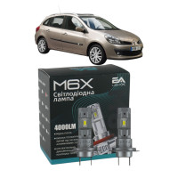 LED лампи Renault Clio Grandtour 2008- H7 M6X дальнє світло (4000Lm 5500K) / Рено Кліо Грандтур (комплект 2 шт.)