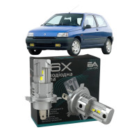LED лампи Renault Clio I 1990-1998 H4 M6X ближнє/дальнє світло (4000Lm 5500K) / Рено Кліо 1 (комплект 2 шт.)
