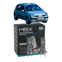 LED лампи Renault Clio II 2001- H7 M6X ближнє світло (4000Lm 5500K) / Рено Кліо 2 (комплект 2 шт.)