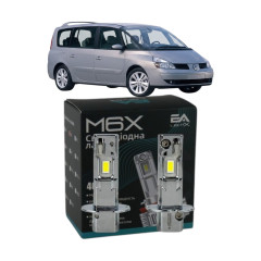 LED лампи Renault Espace IV 2002- H3 M6X дальнє світло (4000Lm 5500K) / Рено Еспейс 4 (комплект 2 шт.)