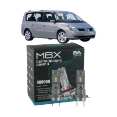 LED лампи Renault Espace IV 2002- H7 M6X ближнє світло (4000Lm 5500K) / Рено Еспейс 4 (комплект 2 шт.)