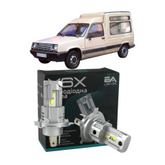 LED лампи Renault Express 1985- H4 M6X ближнє/дальнє світло (4000Lm 5500K) / Рено Експрес (комплект 2 шт.)